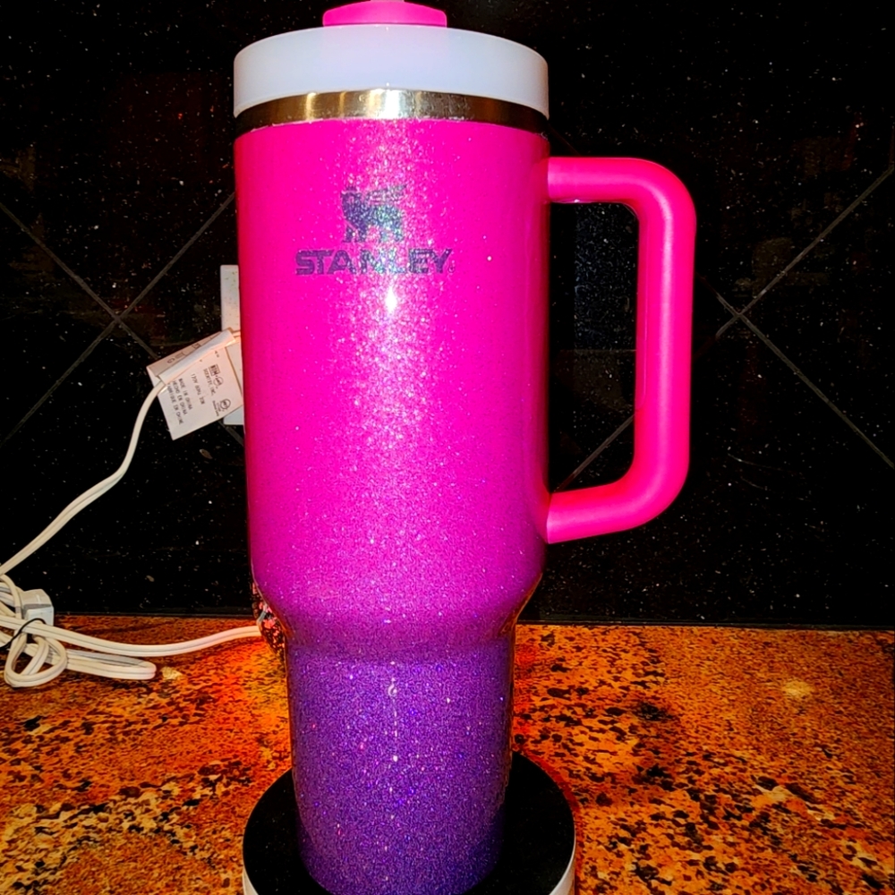 Fuchsia Glittered Authentic Stanley